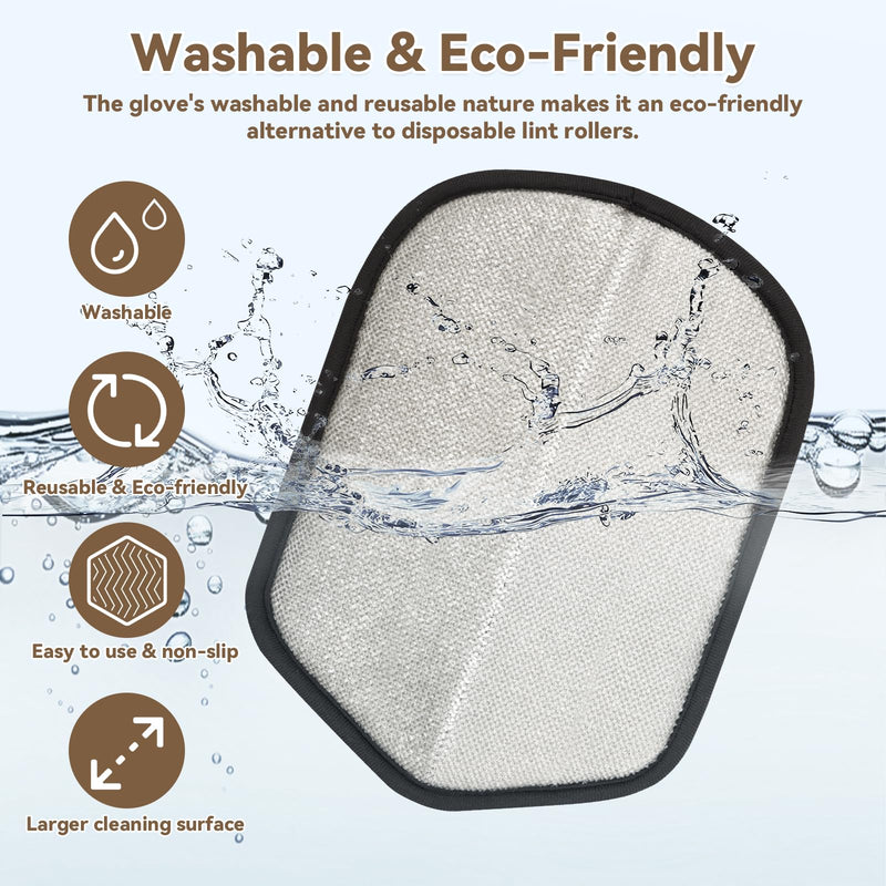 Washable Reusable Pet Hair Remover Glove for Dog & Cat Hair – Electrostatic Fur Removal Tool for Laundry, Clothes, Sofa, Carpet & Car Seats – Easy Clean Lint Remover for Pet Owners(orange 2pcs) orange 2pcs - PawsPlanet Australia
