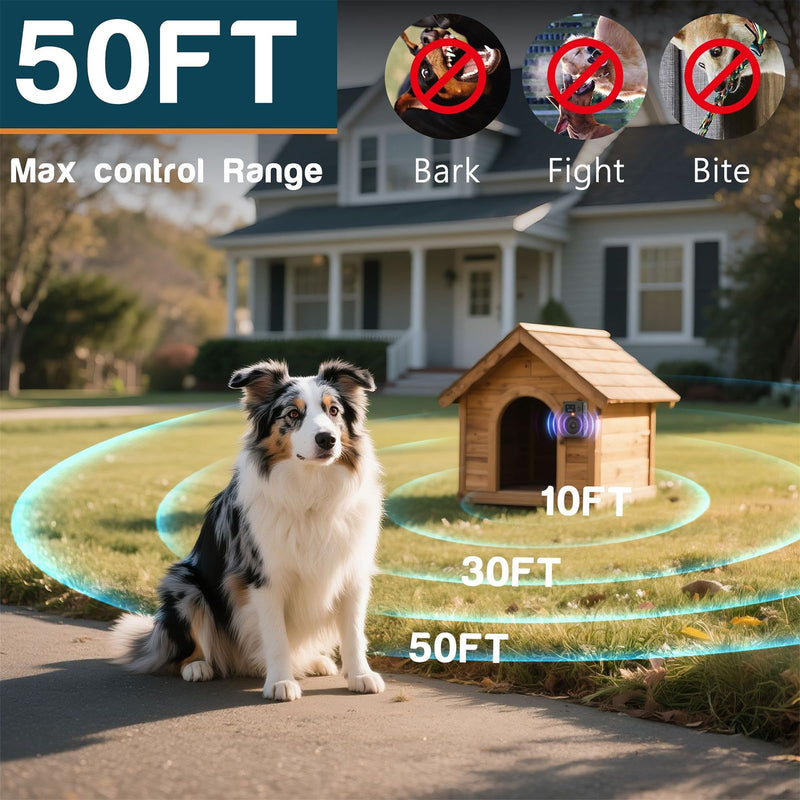 Green Anti Barking Device for Dogs, Ultrasonic Dog Bark Avoid with 3 Frequency Settings, Rechargeable Bark Control Device for Indoor & Outdoor Use, Safe Dog Barking Muffler for All Breeds (Green)