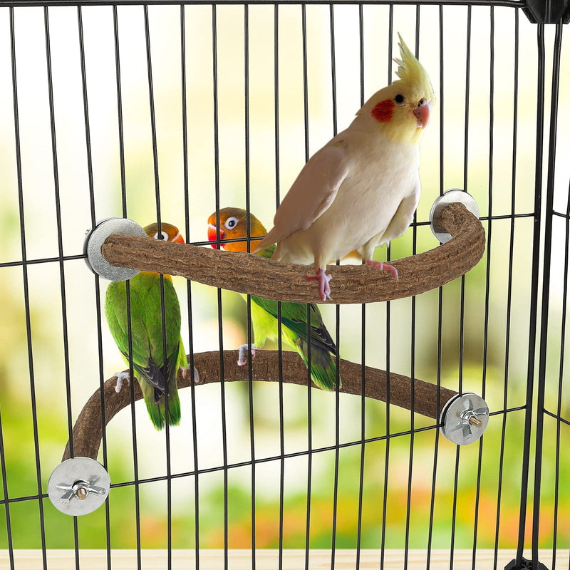 Rypet Parrot Natural Wood Stand Perch, Swing U Shape Natural Parrot Perch, U Shape Bird Chewing Stand Stick, Bird Cage Accessories for Parakeet, Conure, Cockatiel, Budgie, Lovebirds,Amazon Parrots 1 Pcs S U Perch - PawsPlanet Australia