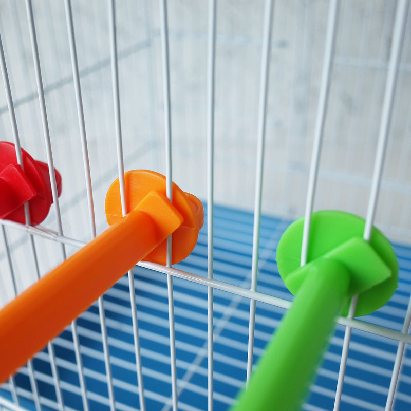 8 Canary Finch Budgie Bird Cage Universal Plastic Stand Perches Holders（5.7 Inches） - PawsPlanet Australia