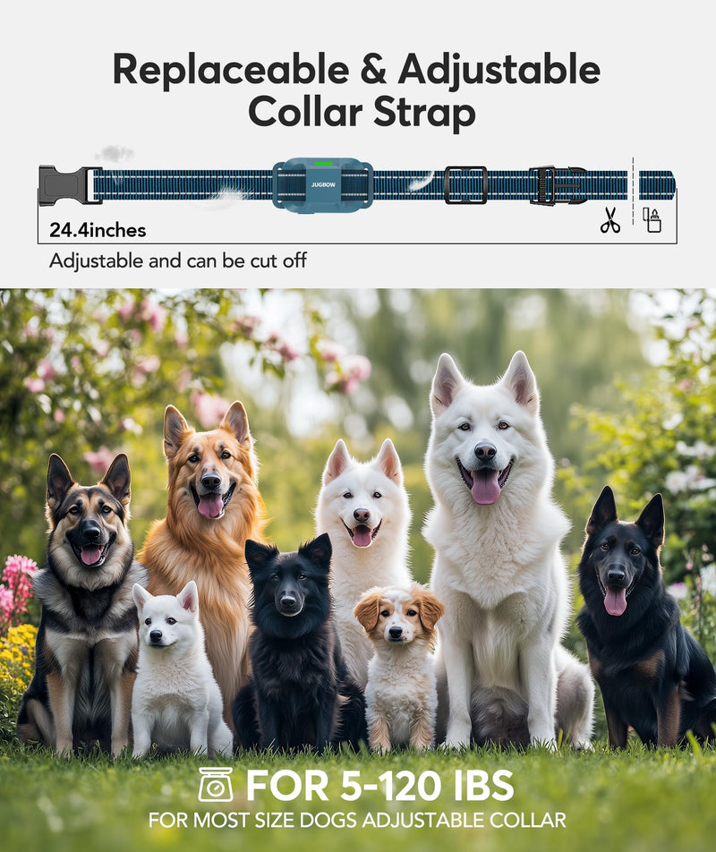 Jugbow Dog Training Collar with Remote, 4200FT Rechargeable E Collar for Small Medium Large Dogs 5-120lbs, IPX8 Waterproof Electric Collar with 4 Training Modes, Security Lock Blue - PawsPlanet Australia