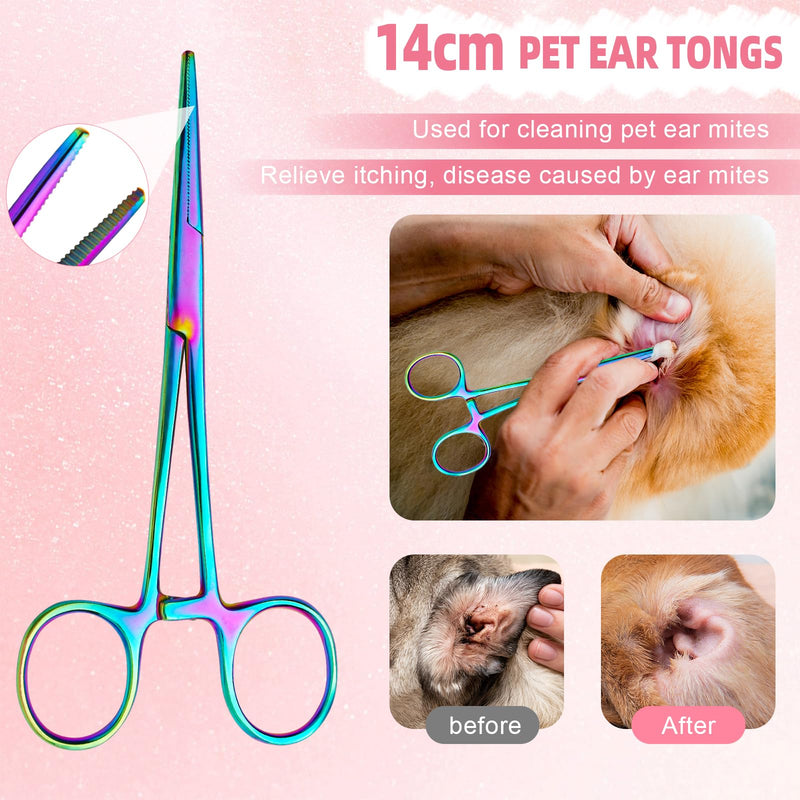 Dog Grooming Scissors,Rainbow Curved Scissors with Safety Round Tips,Sharp and Durable 6 in 1 Dog Scissors for Grooming - PawsPlanet Australia