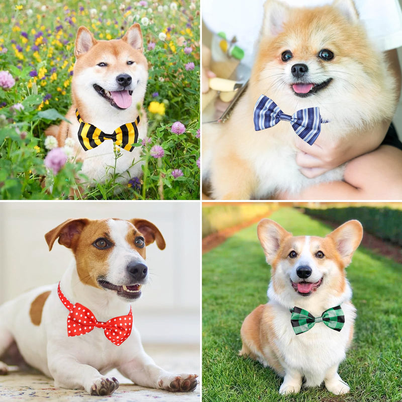 Segarty Bow Ties for Dogs, 80 Pack Dog Bowtie Collar, Adjustable Small Medium Pet Bowties Large Puppy Neck Bows Bulk Assorted Pets Grooming Accessories Birthday Wedding Party Holiday Festival 80pcs-vivid - PawsPlanet Australia