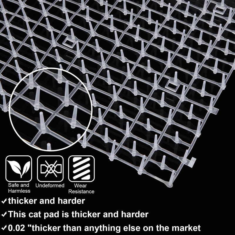SHUESS Cat Scat Mat with Spikes 79"x12" Cat Deterrent Mat with Indoor & Outdoor, Anti Cat Spikes to Keep Dog Off Couch Furniture, with 6 Staples (6.5 ft) - PawsPlanet Australia