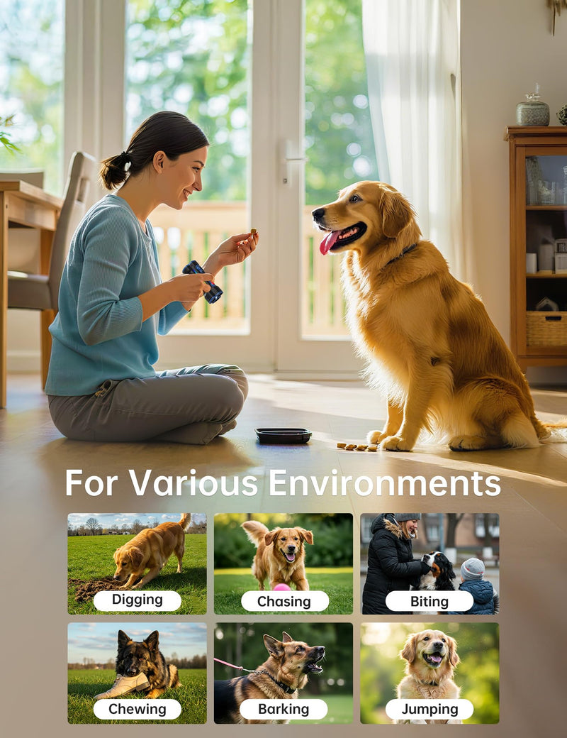 LVPRN® Ultrasonic Dog Bark Deterrent - 3X Emitters, 50ft Range Anti Barking Device for Dogs Indoor Outdoor Use, Safe Stop Barking Training Device(Blue) - PawsPlanet Australia