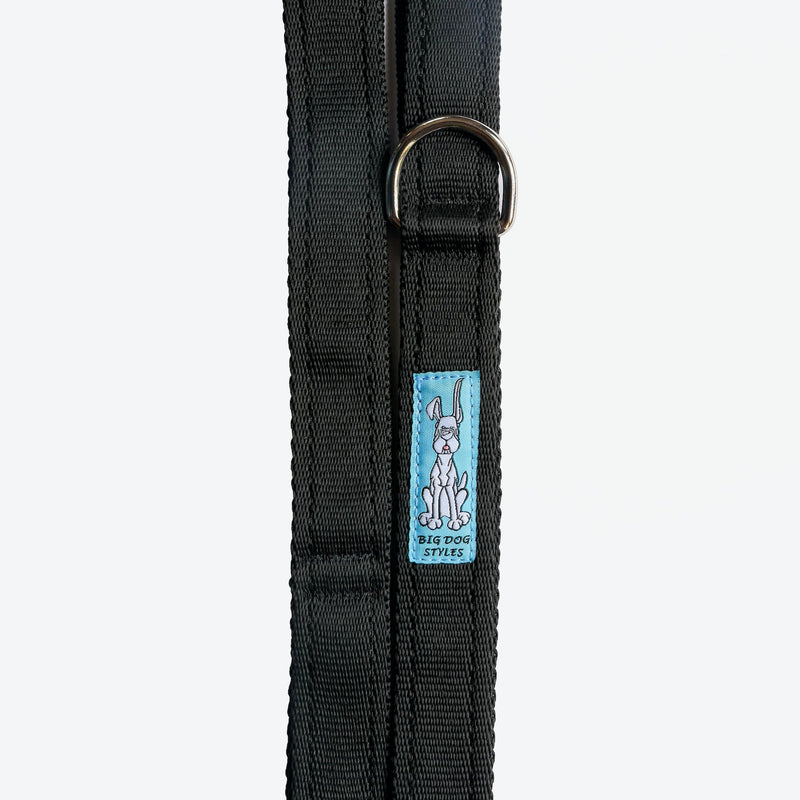 Multi-Handle Lead/Leash. Made in the UK. Heavy Duty, 1.8 Meters, 8 Handle Positions. (Black) Black