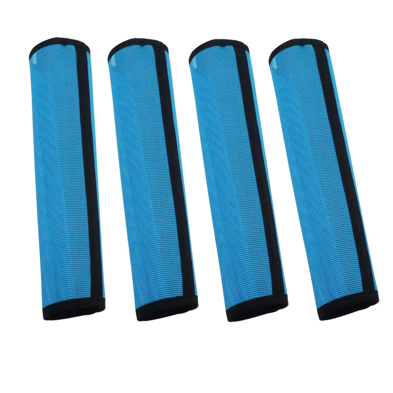 4 Pack Mesh Fly Boots for Horse - Blue - All Seasons - Solid - Drawstring Closure - Breathable - Protects from Flies - Set of 4 B