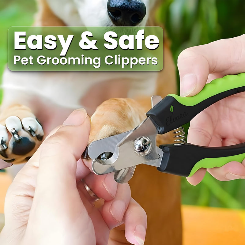 Dog Nail Clippers and Cat Nail Clipper Set with Light—Safe, Easy, and Precise Grooming Tool for Dogs, Cats, Puppies, and Small Pets (Red) Red - PawsPlanet Australia