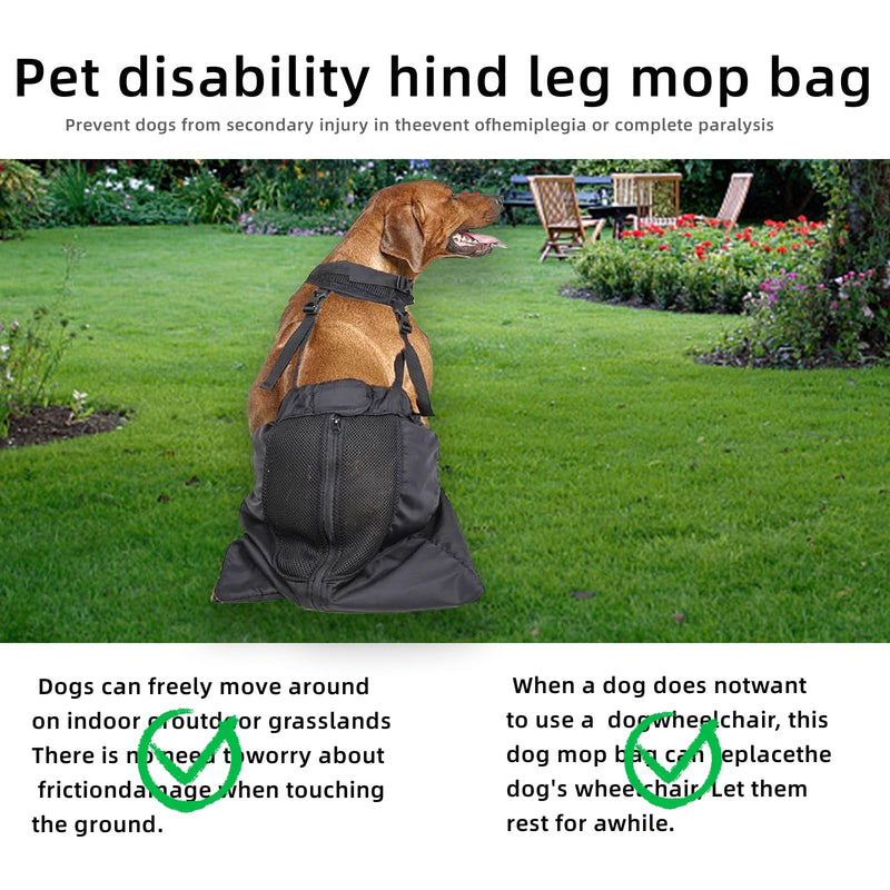Dog Drag Bag for Paralyzed Rear Legs- Dog Wheelchair Alternative ?Protects Chest and Limbs (Medium) Medium - PawsPlanet Australia