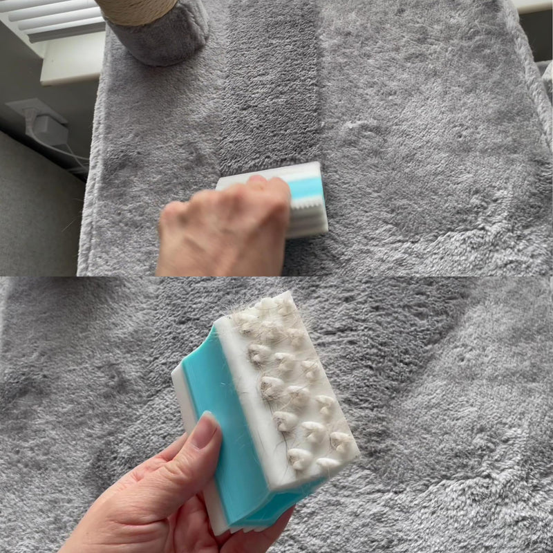 4IN1 Pet Hair Remover, Dog/Cat Fur Removal Tool - Design to Uproot and Clean Embedded Pets Hair in Carpet, Couchs, Cat Trees, Portable Fur Cleaning for Car Interior, Mini + Mega Mini+mega - PawsPlanet Australia