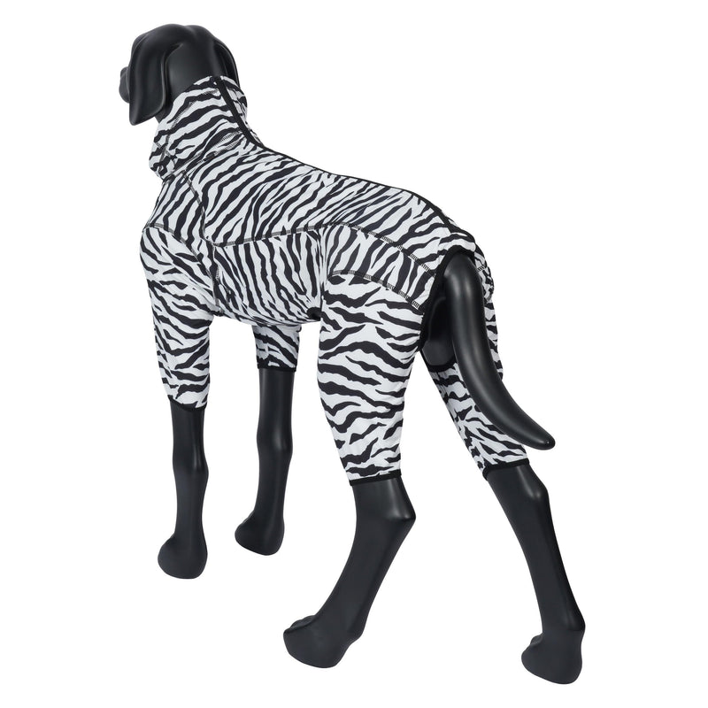 Rukka Pets Zebra Overall Dog Overall Black and White 55