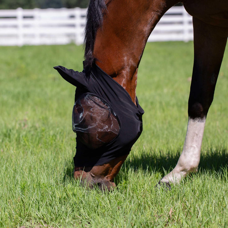 Equinavia Bug Out Fly Mask | Against Flies, Insects, UV Rays - Black - Horse