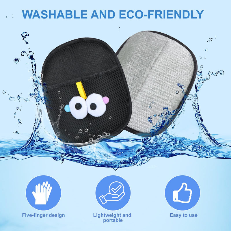 Pet Hair Removal Glove for Cats & Dogs 1PC and Cat & Dog Grooming Gloves for Shedding Brushes 1 Pair, Pet Hair Remover Tool for Clothing, Couch, Carpet, Car Seat, Deshedding Brush & Massage Black Grey Gloves - PawsPlanet Australia