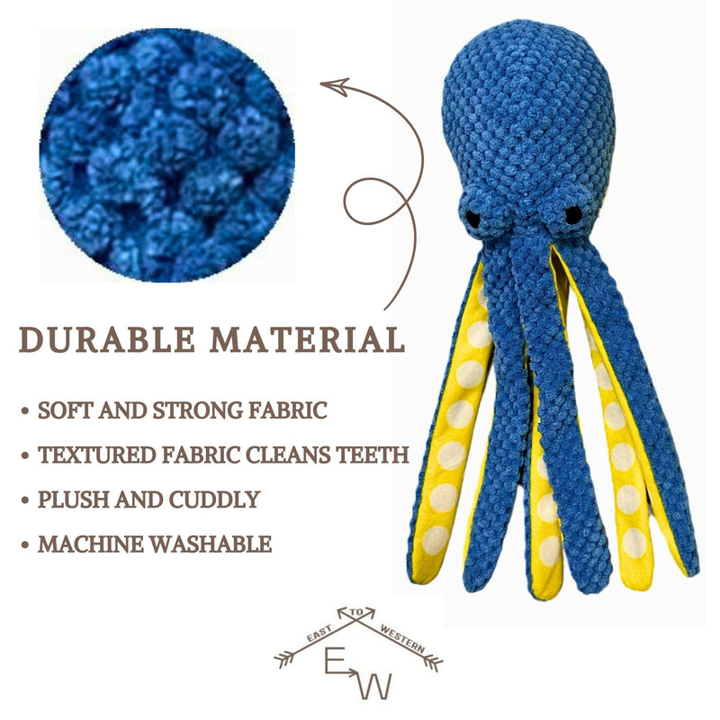 Duck and Octopus Dog Toys - Crinkle Dog Toy, Squeaky Dog Toy, Plush Dog Toy, No Stuffing Dog Toy, Interactive Boredom Busy Toy, Calming Cuddle Dog Toy, Puppy Play Toy - Large, Medium, Small Dog Gifts - PawsPlanet Australia