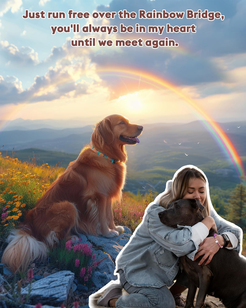 Pet Memorial Gifts for Loss of Dog Cat, 𝗡𝗮𝘁𝘂𝗿𝗮𝗹 𝗦𝘁𝗼𝗻𝗲 𝗕𝗿𝗮𝗰𝗲𝗹𝗲𝘁 for Women Men Who Loss of Pet Dog/Cat Pink - PawsPlanet Australia