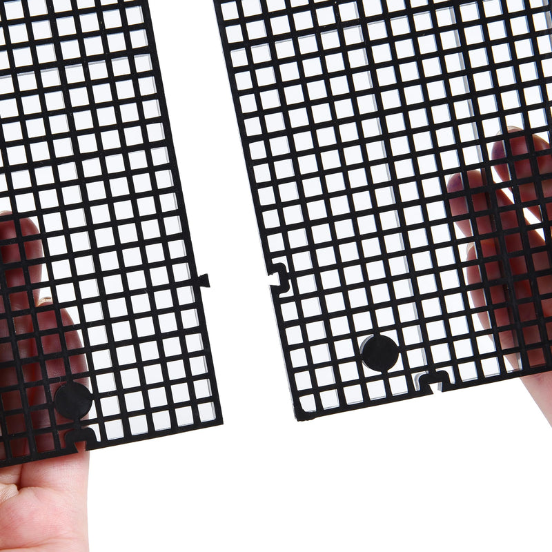 ALEGI Aquarium Grid Isolate Board Divider Fish Tank Bottom Black Filter Tray Plastic Crate (8pcs Black) 8pcs Black - PawsPlanet Australia