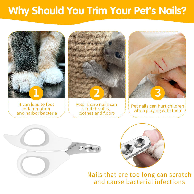 Cat Nail Clippers with Circular Cut Hole, Dogs Pets Nail Clippers & Trimmers Puppy Nails Clipper Cat Claw Trimmer with Safety Guard -Avoid Over Cutting Pet Nails Clipper for Novice Pet Families - PawsPlanet Australia