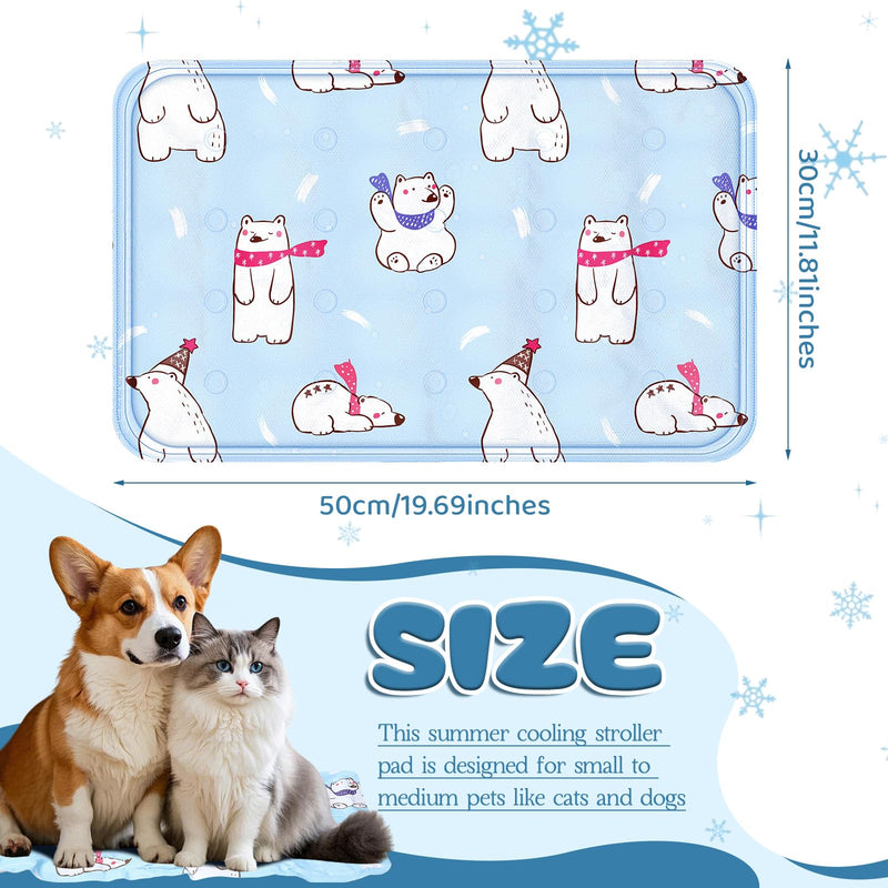 Nuanchu Dog Stroller Cooling Mat Waterproof Outdoor Pet Cooling Mat 11.81 x 19.69 Inch Washable Summer Cat Sleeping Blanket for Small Medium Pet Stroller (Colorful Bear) Colorful Bear - PawsPlanet Australia