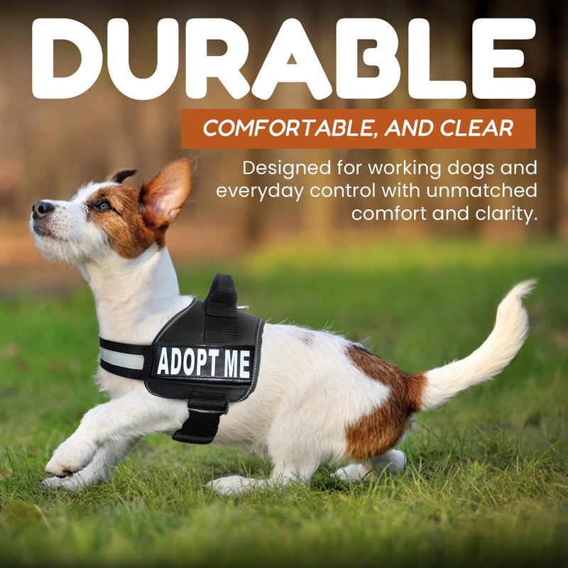 Doggie Stylz Adopt ME Nylon Dog Vest Harness with 2 Reflective Removable Patches - Ideal Dog Harness for Small Dogs and Dog Harness for Large Dogs, Versatile Pet Safety Accessory Girth 19-25" Purple - PawsPlanet Australia
