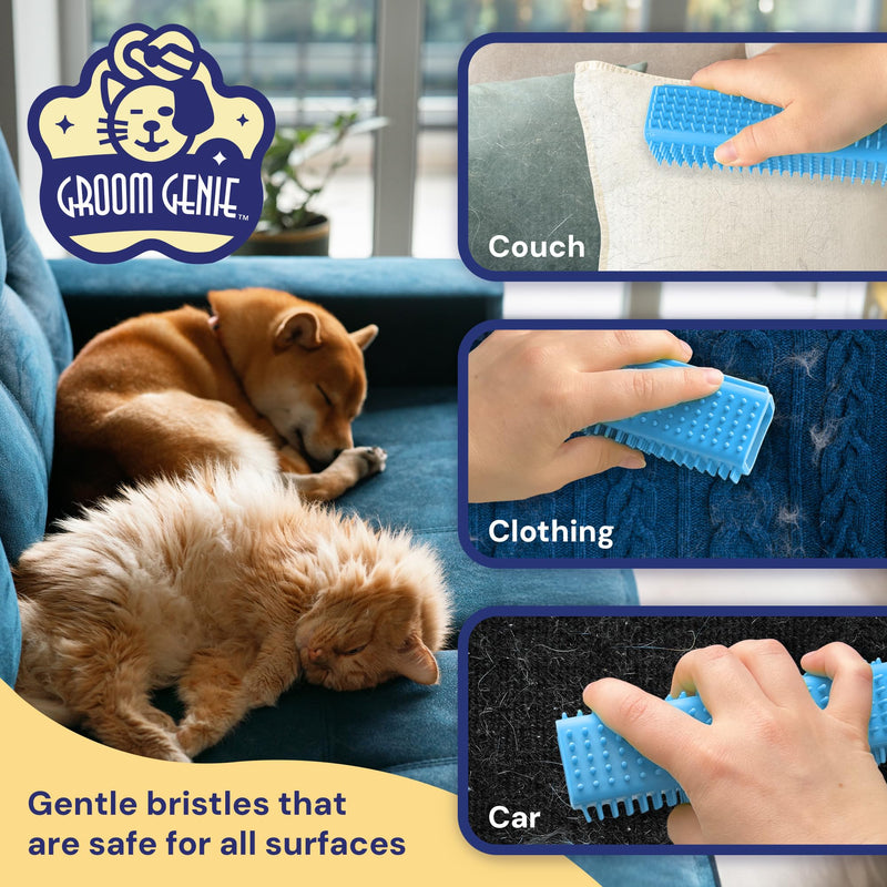Magic Pet Block Brush Dog Cat Hair Remover for Sofa Furniture Carpet Clothing (Sky Blue) Sky Blue - PawsPlanet Australia