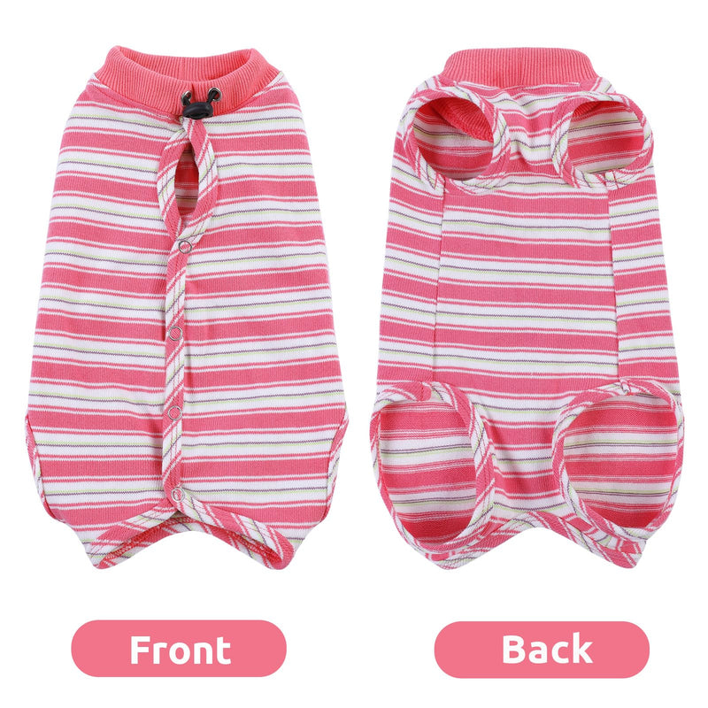 Queenmore Cat Recovery Suit - Post-Surgery Bodysuit, Cone of Shame Alternative for Cats - Anti Licking (Pink, M) Medium Pink