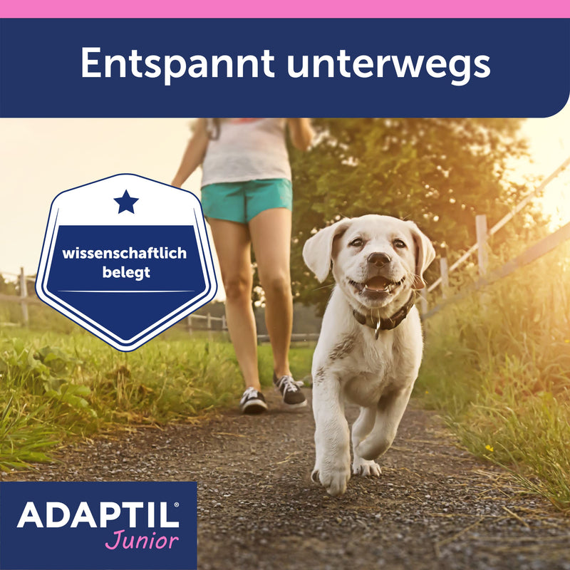 ADAPTIL Junior Puppy Collar - Blue, Size S, For Puppies Up To 37.5kg/15kg, Supports Acclimatization & Training, Uses Dog Appeasing Pheromones, Recommended For All Breeds pheromone collar