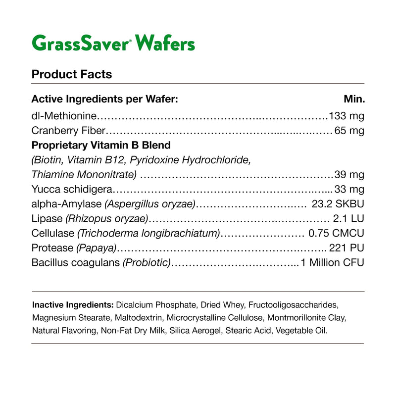 NaturVet – GrassSaver Wafers for Dogs Plus Enzymes – 300 Wafers – Healthy Supplement to Help Rid Your Lawn of Yellow Spots – Synergistic Combination of B-Complex Vitamins & Amino Acids