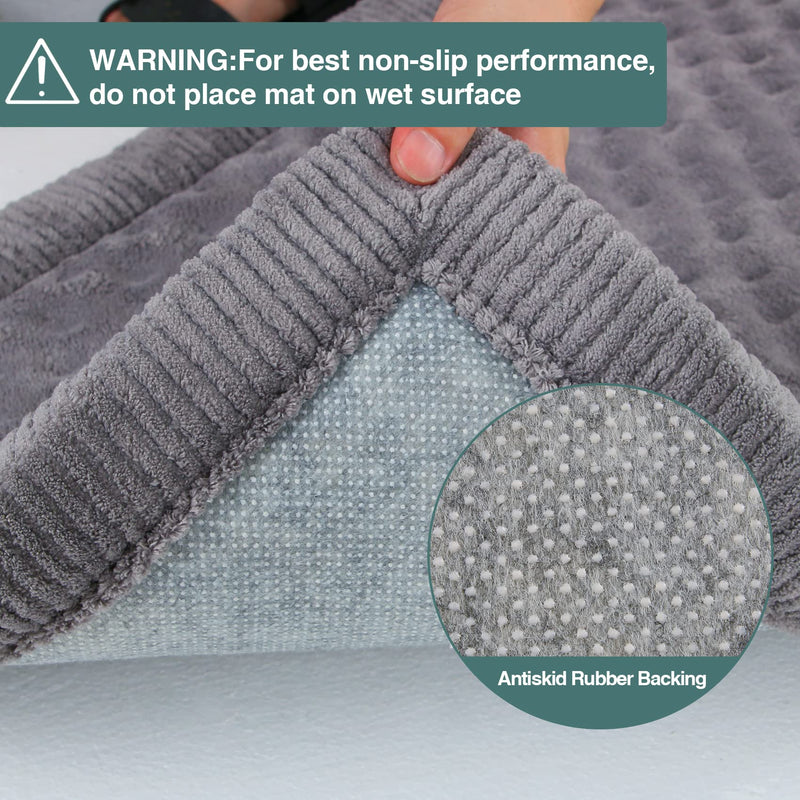 Large Dog Crate Pad 36 inch Gray Memory Foam Dog Kennel Bed Soft Flannel Washable Anti Slip Puppy Sleeping Mat,Grey Large Grey - PawsPlanet Australia