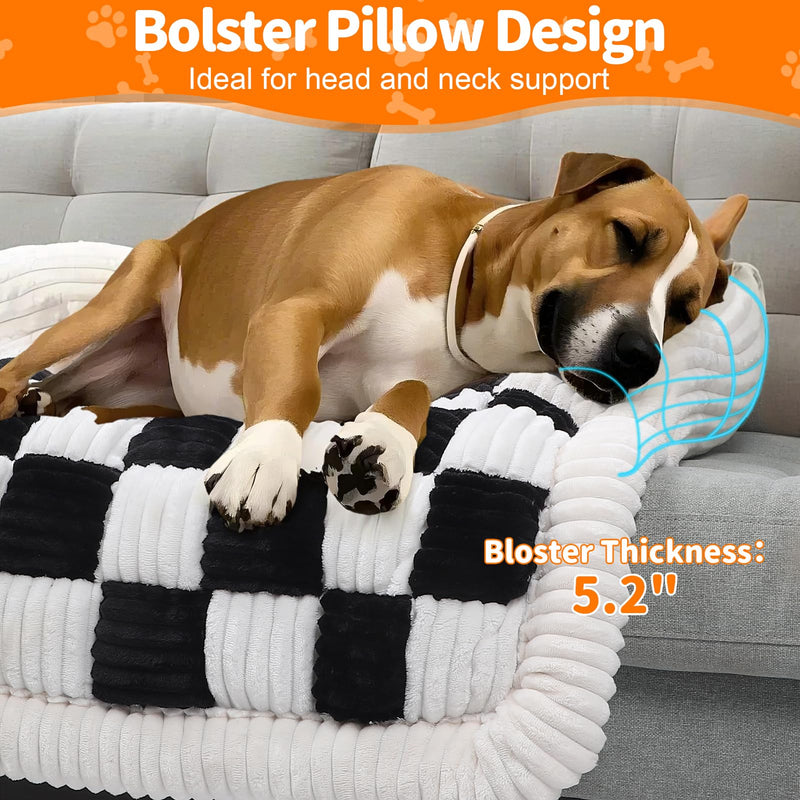 Fuzzy Pet Couch Covers for Sofa, Cozy Puppy Dog Bed Covers for Furniture Protector, Non-Slip Fluffy Plush Doggy Sofa Cover Bed for Home and Car (35.43 x 35.43 x 1.97in) Black - PawsPlanet Australia