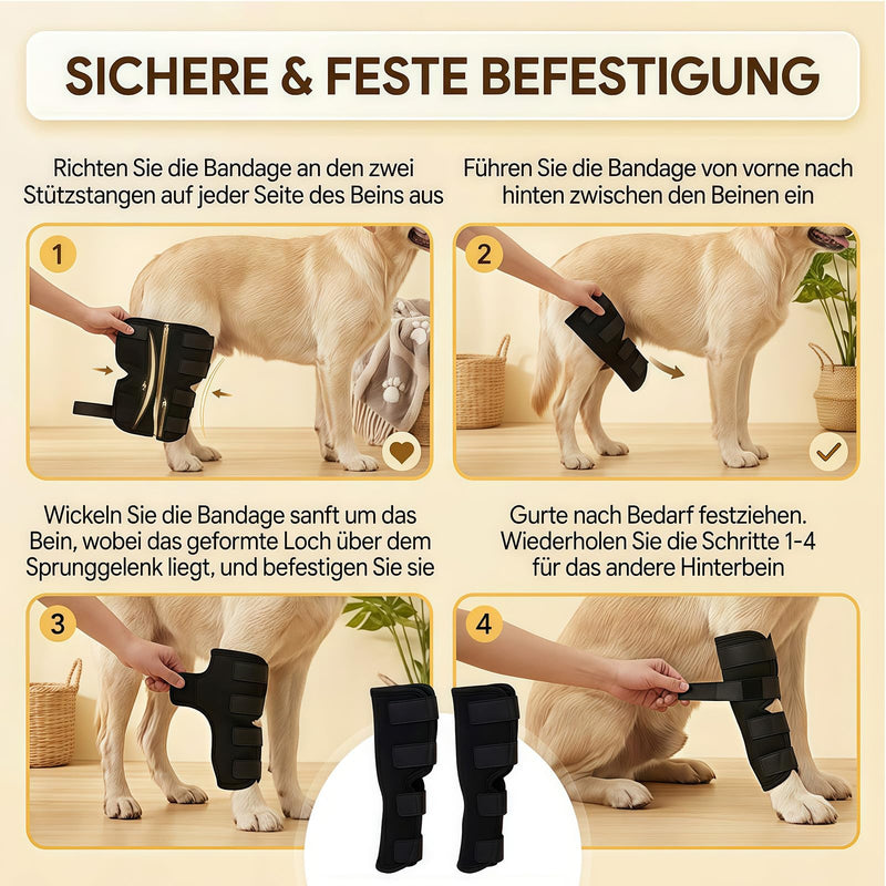 2 Pieces Knee Brace for Dog Hind Leg, Ankle Brace for Dogs, Comfortable, Adjustable, Licking Protection for Dog Hind Leg, Dog Leg Bandage for Wrapping Wounds and Injuries, for Wound Healing, M