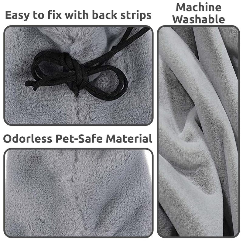 SIMENA Bird Blanket for Cage, Corner Fleece Bed for Birds, Cozy Bird Warmer, Parrot House for Cage, Cuddle Nest Hanging Toy for Lovebirds Parakeet (Small) Small Grey - PawsPlanet Australia