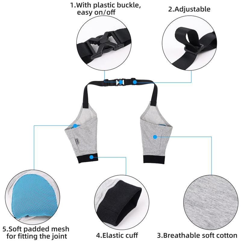 Dog Recovery Front Legs Sleeve Soft Padded Dog Elbow Brace Pet Leg Wounds Protector Dog Short Pants for Small Medium Dogs (XL) XL - PawsPlanet Australia