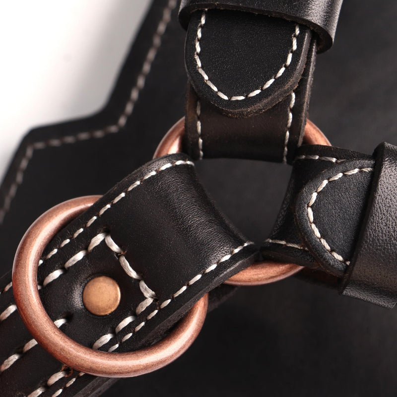 PET ARTIST Spiked Custom Studded Leather Dog Harness for Medium Large Dogs,Heavy Duty Vest with Adjustable Straps Soft for Big Dogs Boxer Pitbull Rottweiler Bull Mastiff Black XL Chest:26-37" - PawsPlanet Australia