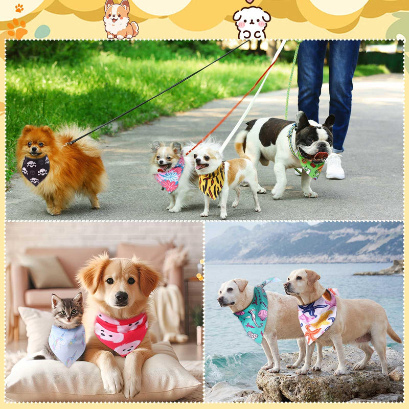 Wesiti 100 Pcs Dog Bandanas Bulk Winter Pet Bandanas Colorful Triangle Scarf Scarf Bib Kerchief Set Adjustable Dog Bibs Washable Birthday Gift for Small Medium Large Dogs Accessories - PawsPlanet Australia