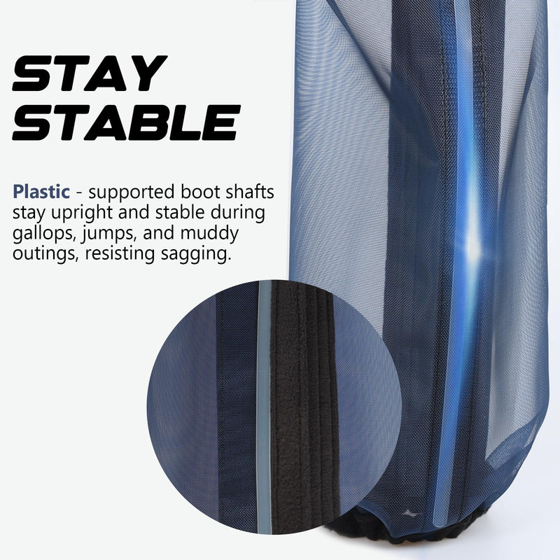 All-Purpose Fine Mesh Horse Fly Boots Breathable Anti-Fly Leggings with Sturdy Support Strips Reduce Annoying Stomping & 360°Leg Protection Durable Easy-Clean Material 4-Pack Lavender Purple Dark Blue Universal - PawsPlanet Australia