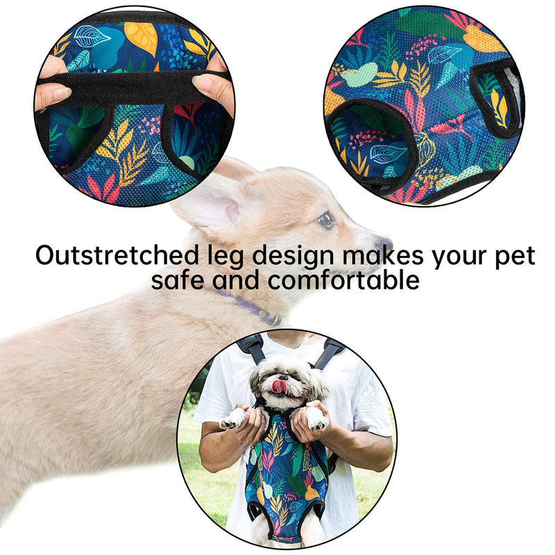 Pet Dog Carrier Backpack Legs Out Adjustable Pet Front Cat Backpack Carrier Travel Bag for Traveling Hiking Camping for Small Medium Dogs Cats Puppies Large Rain forest - PawsPlanet Australia