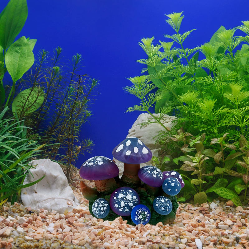 Aquarium Décor Artificial Mushroom – Soft Silicone Ornament for Fish Tanks–Aquarium Plant Landscape Fish Tank Accessories - PawsPlanet Australia