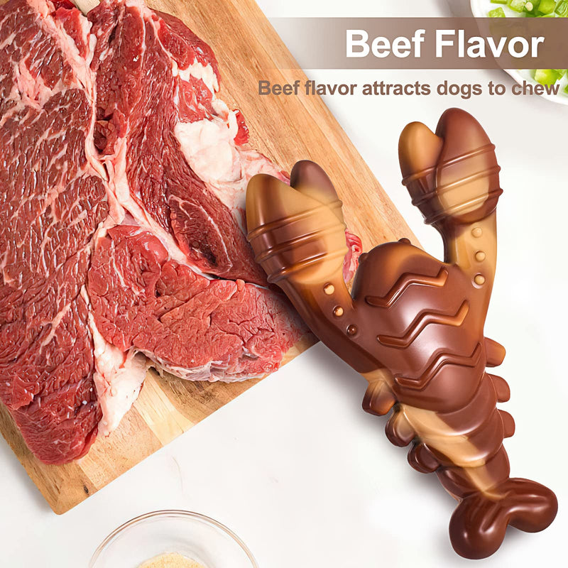 Indestructible Dog Toys for Aggressive Chewers, Extreme Tough Dog Toys for Large Dogs, Real Beef Flavored, Dog Bone for Medium/Large Dogs Breed, Gifts for Dogs - PawsPlanet Australia