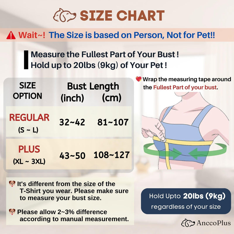 Dog Carrier for Small Dogs, Front Facing Dog Carrier Sling, Hands Free Cat Sling, Size Adjustable, Reducing Back Pain, Soft Cotton, Premium Dog Sling Carrier (Regular, Charcoal Black) Regular - PawsPlanet Australia