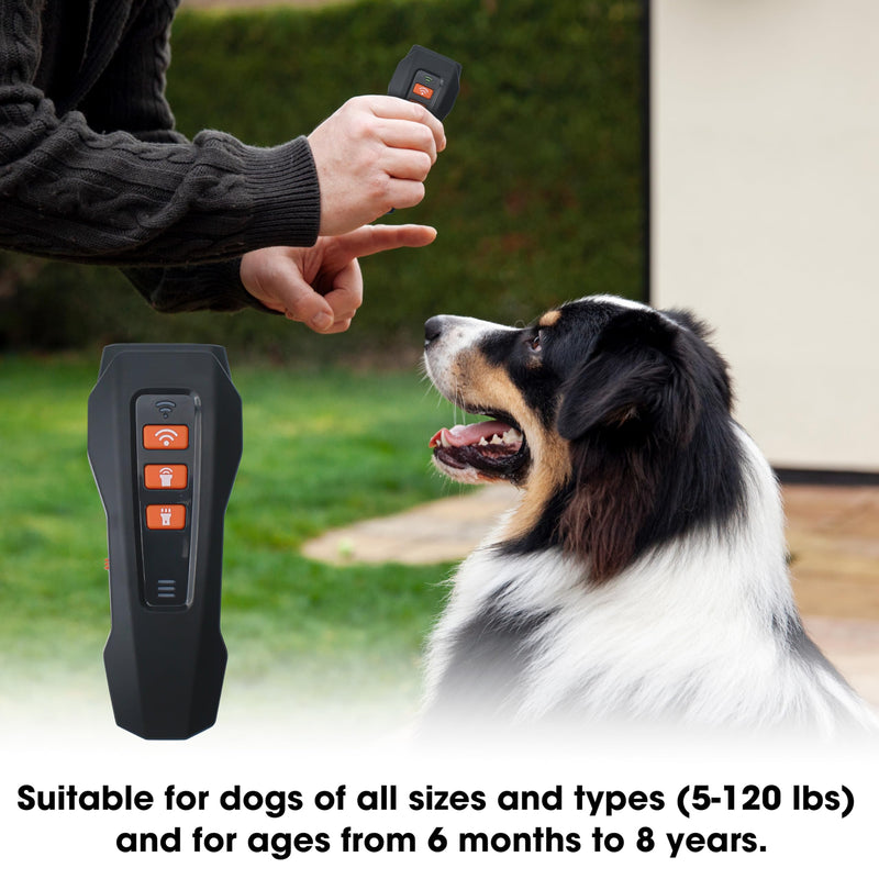 Barks No More Dog Training Device, Ultrasonic Barking Control Whistle Silencer Deterrent Stopper Repeller Aid Safe Pet Guard Anti Unwanted Whining Behavior Outdoor Indoor Silent Remote Clicker Trainer - PawsPlanet Australia