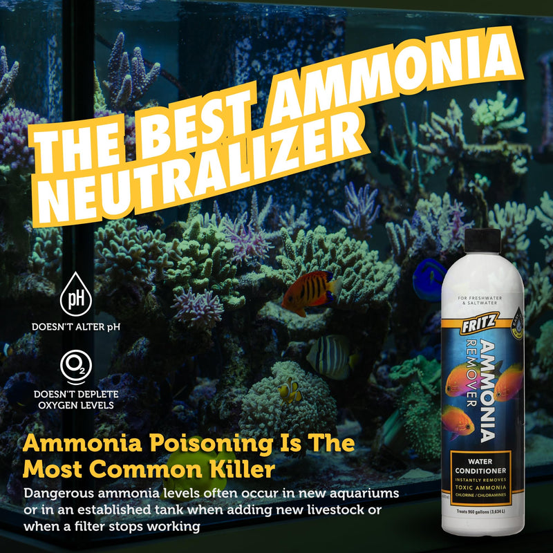 Fritz Aquatics ACCR Water Conditioner Instantly Removes Toxic Ammonia/Chlorine & Chloramines for Fresh & Salt Water Aquariums (16-Ounce) 16 oz - PawsPlanet Australia