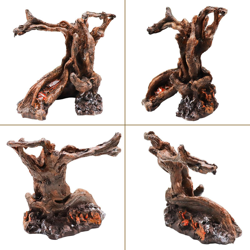 Hermit Crab Climbing Toy, Aquarium Betta Fish Hideout Caves, Resin Tree Trunk Ornament, Tank or Aquarium Decorations, Climbing and Hide Toy for Reptile Lizard Newt Hermit Crab - PawsPlanet Australia