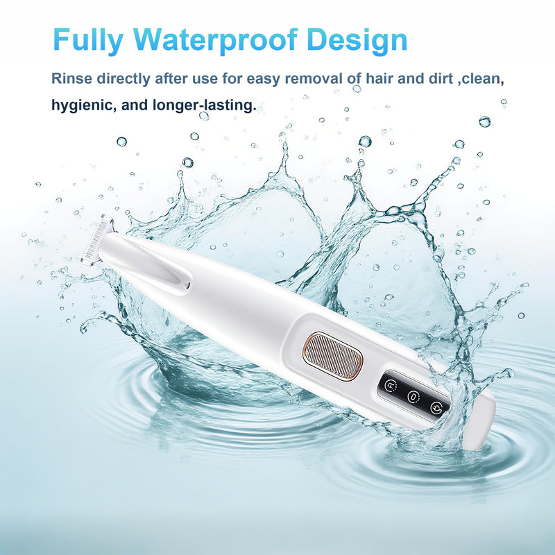 Pet Paw Trimmer, Electric Dog Paw Trimmer Rechargeable Waterproof Dog Grooming Clippers with Led Light, Low Noise Pet Hair Clippers for for Paws Eyes Ears Face Rump - PawsPlanet Australia