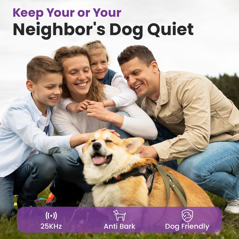 HOPFROG Ultra-Sonic Bark Deterrent for Dogs - Effective Anti Barking Device with 50ft Range, Humane Training Tool for Small/Medium/Large Dogs, Indoor & Outdoor Use - PawsPlanet Australia