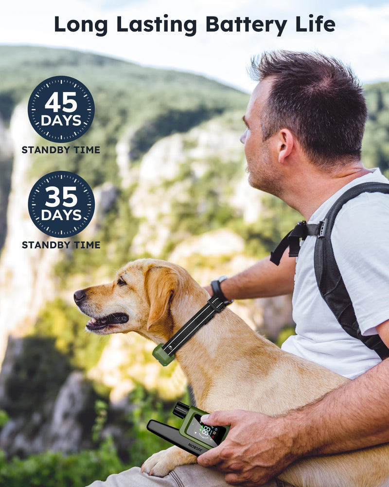 Dog Shock Collar 2 Dogs (10-120Lbs) - 3300FT Dog Training Collar with Remote IPX7 Waterproof Electric Collar with 4 Training Modes, Security Lock, Rechargeable e-Collar for All Breeds, Sizes Green - PawsPlanet Australia