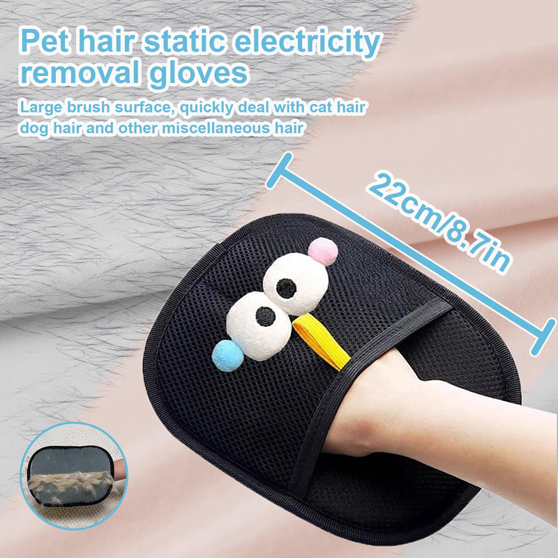 Pet Hair Removal Gloves with 1 Pcs Carpet Brush for Pet Hair, 2025 New Reusable Cat & Dog hair Remover, for Couch, Furniture, Carpet, Curtain, Car Seat, Animal Fur Removal Tool - PawsPlanet Australia