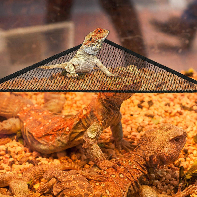 2Pcs Bearded Dragon Lizard Hammock - Breathable Mesh Geckos Hammock Reptile Hammock, Suitable for Lguanas, Axolotls, Anoles, Geckos, Snakes, Chameleon Medium - PawsPlanet Australia