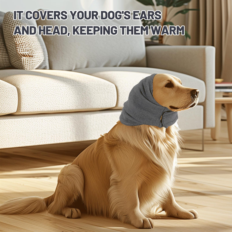 MEKEET Dog Snood Swim Ear Protectors Dog Ear Defenders Comfort Dog Ear Muffs Noise Protection Adjustable for Dog Neck and Ears Warmer Anxiety Relief and Calming