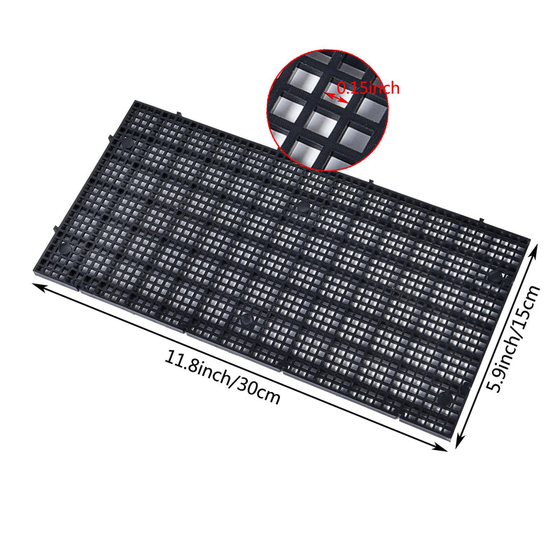 ALEGI Aquarium Grid Isolate Board Divider Fish Tank Bottom Black Filter Tray Plastic Crate (8pcs Black) 8pcs Black - PawsPlanet Australia
