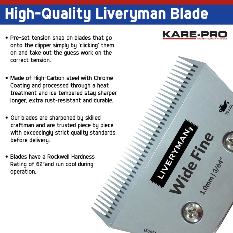 Kare-Pro Spare Blade Wide Fine Blade 1 – High Carbon Steel Blade - PawsPlanet Australia